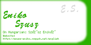 eniko szusz business card